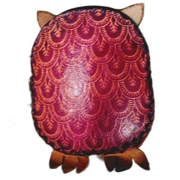 Leather Owl Wrist Coin Purse - Picture 4 of 4